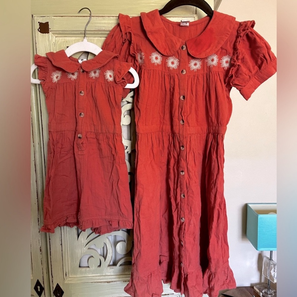 Kate Quinn Girls' Coral Button-Front Dress